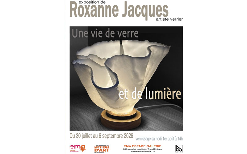 Exposition de Roxanne Jacques artiste verrier
